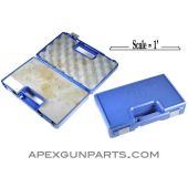 S&W Pistol Case, Blue Plastic, Foam Lined, Used