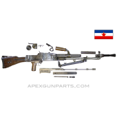 Yugoslavian Manufactured ZB30 Parts Set With Demilled Receiver & Barrel, Partially Matching, 7.9x57mm, *Good*