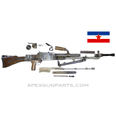 ZB30 Parts Set w/Demilled Receiver & Barrel, Partly Matching, Pre-WWII Yugoslavian Crest, 7.9x57mm, *Good*